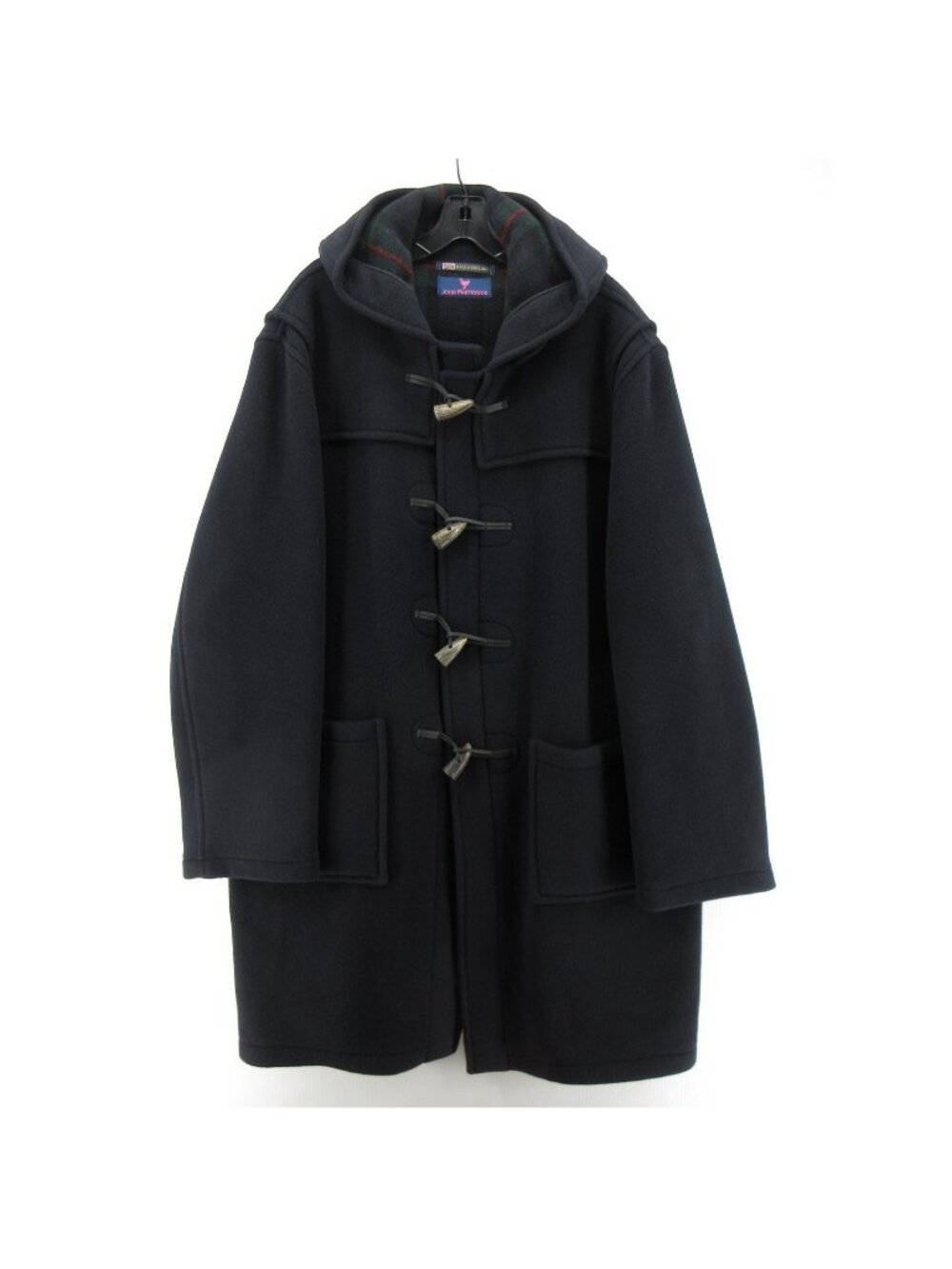 VINTAGE John Partridge Jacket 48 Navy Wool Blend Tartan Lined England